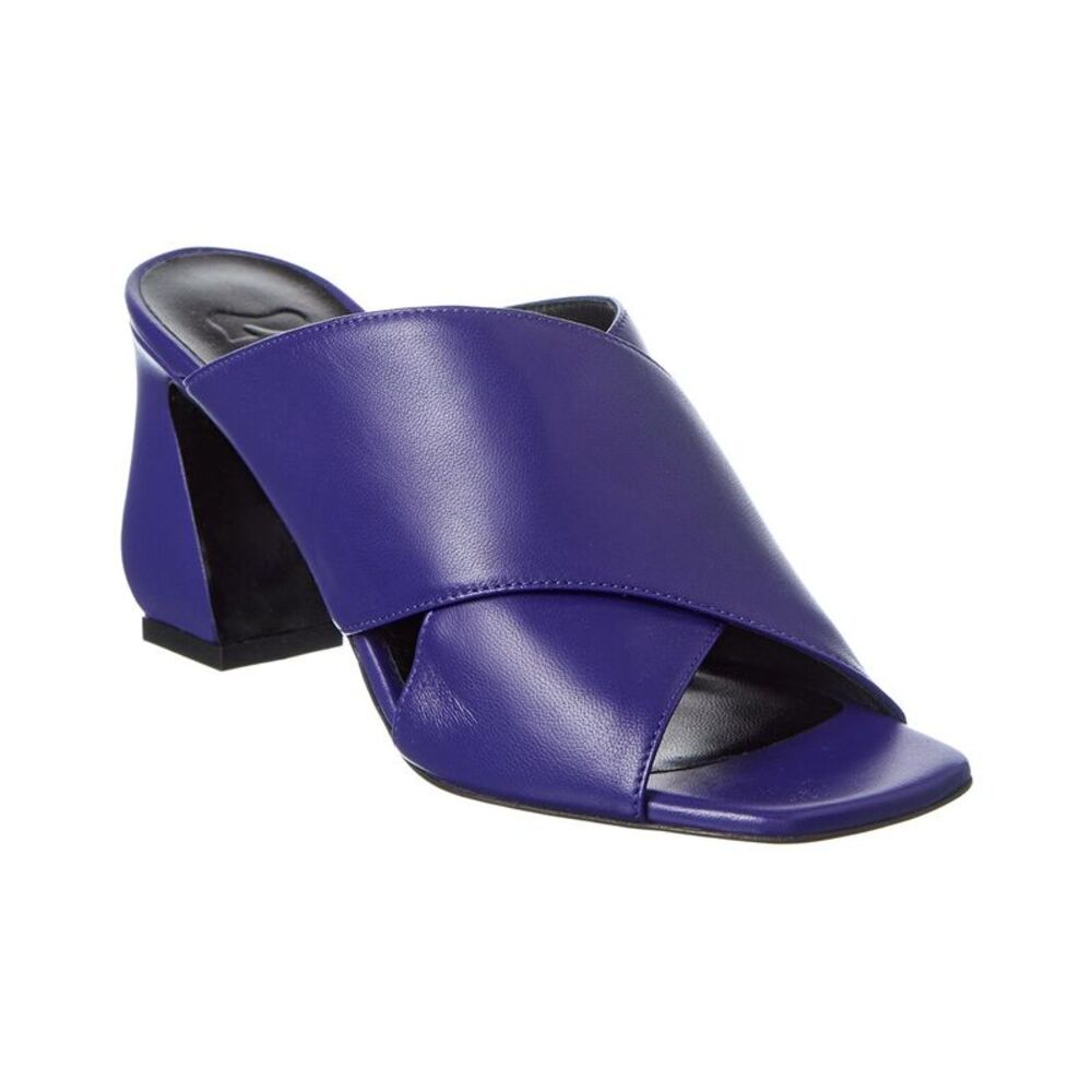 Sergio Rossi 80 Leather Sandal, Purple